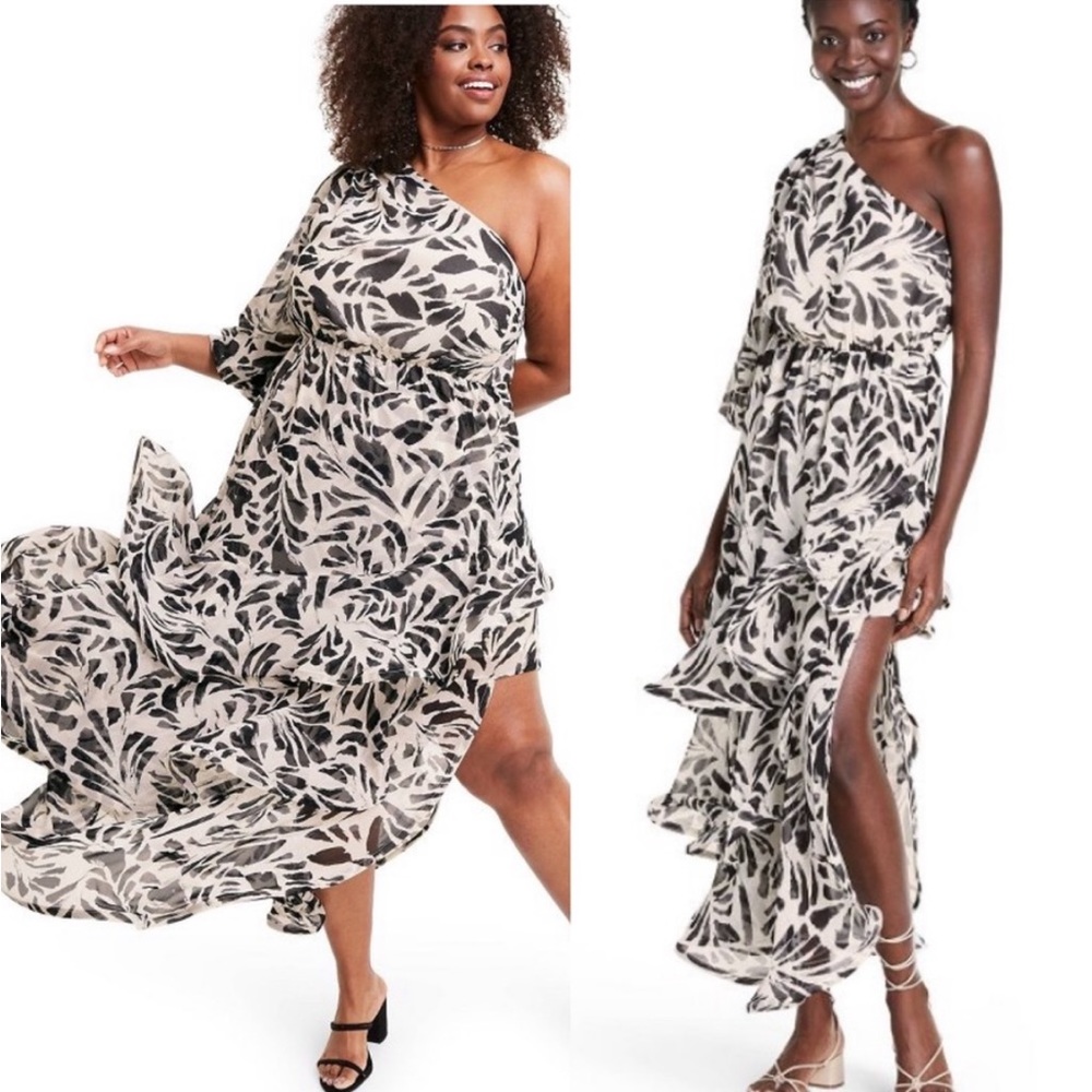 NWT Alexis For Target One Shoulder Asymmetrical Dress Size Large